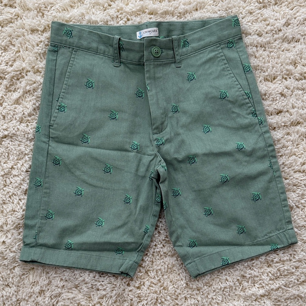 Crewcuts Green Boys Shorts with Turtles